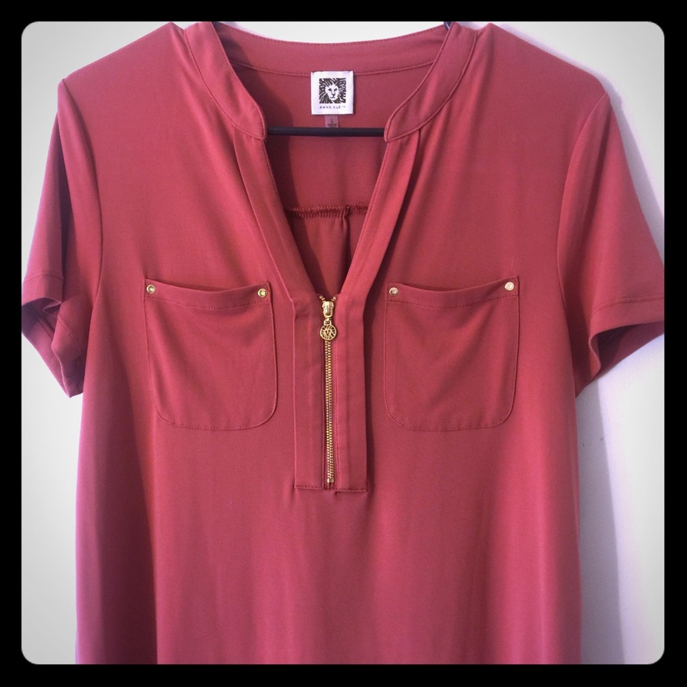 Anne Klein orange blouse